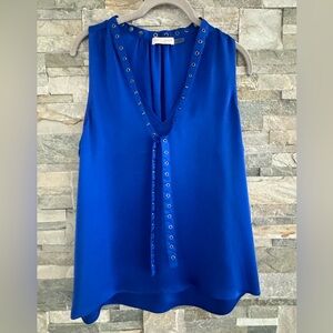 Ramy Brook Blue Sleeveless Blouse